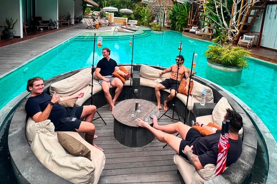 Mobile IV equipment prepared for vitamin IV therapy in Bali